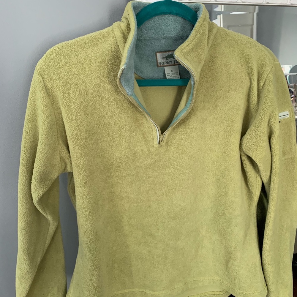 Light green 1/2 zip fleece